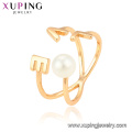 15330 Xuping Schmuck neue Frauen Stil 18k vergoldet Fingerring mit weißen Perlenschmuck